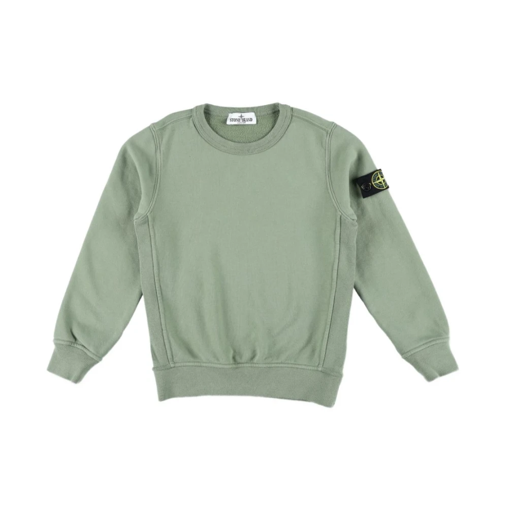 Stone Island Green Kids Sweatshirts, Male, 4 Y, Crewneck Sweatshirt