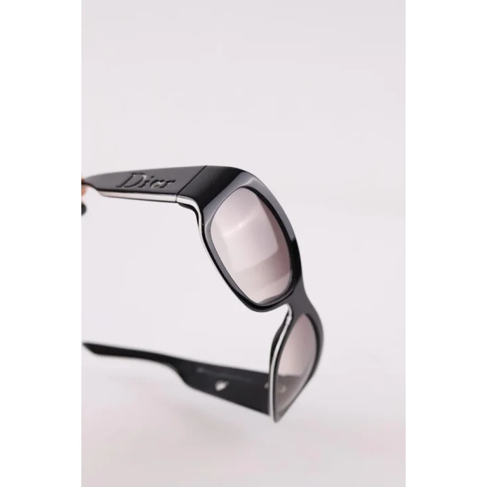 Dior Vintage Pre-owned Fabric sunglasses Black Dames