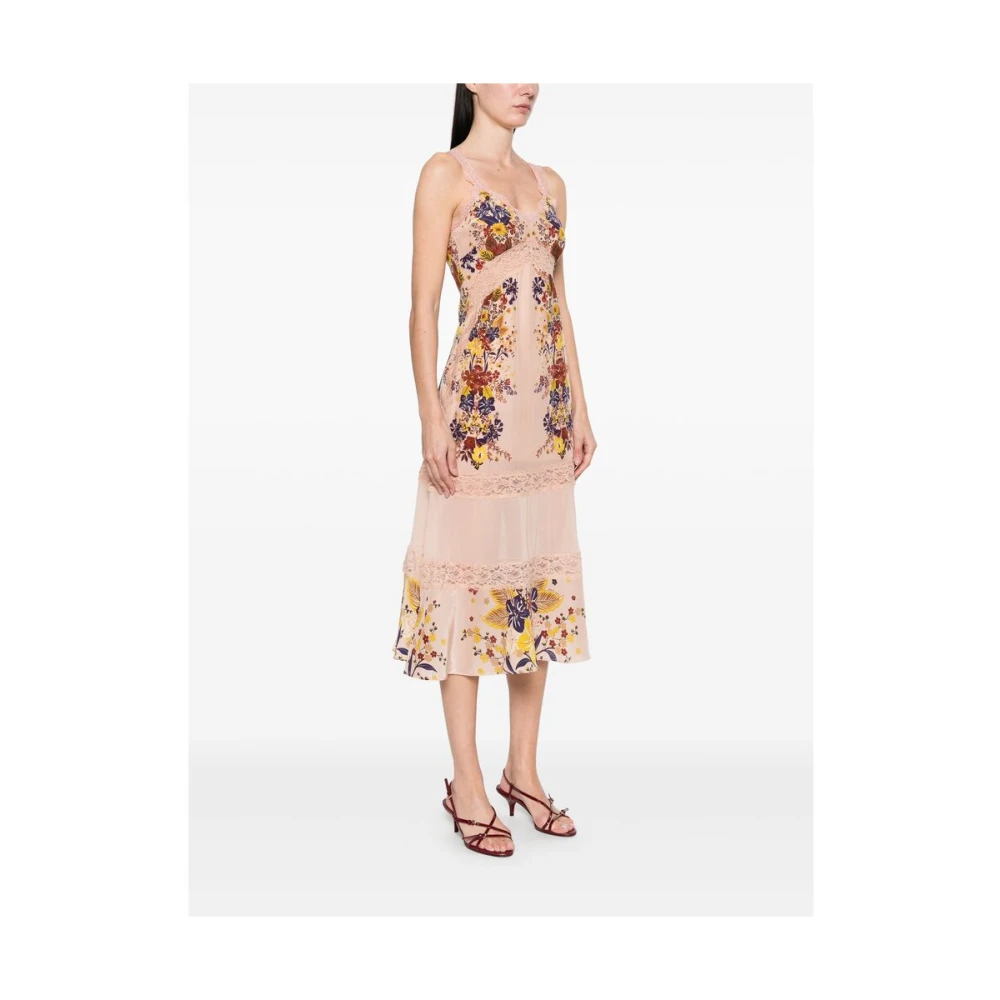 Farm Rio Roze Mouwloze Jurk Pink Dames