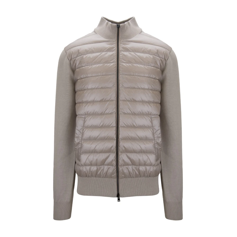 Herno Men's Beige Zip-Up Puffer Jacket