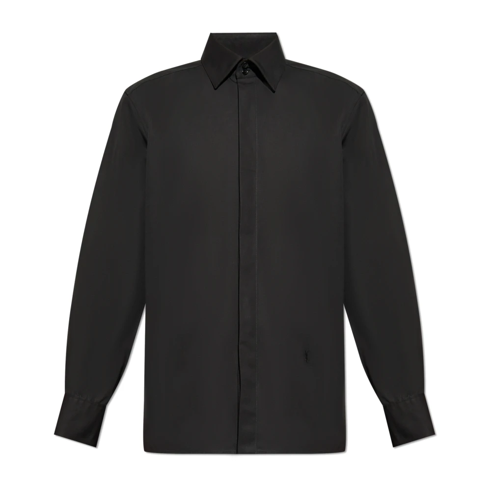 Saint Laurent Katoenen overhemd Black Heren