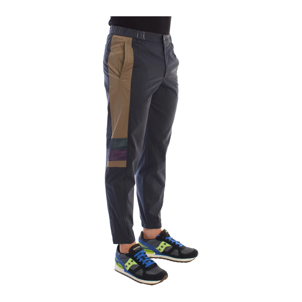 Emporio Armani Moderne Textuur Jogger Broek Blue Heren