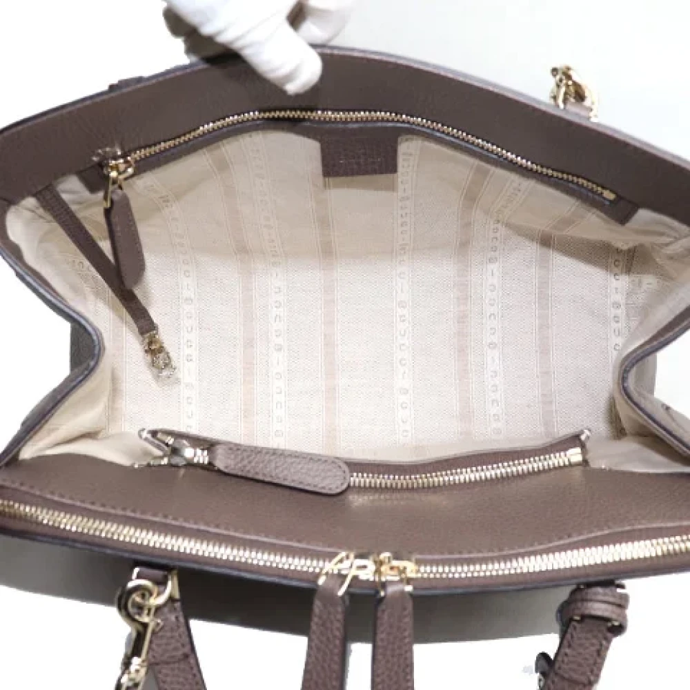 Gucci Vintage Pre-owned Leather gucci-bags Brown Dames
