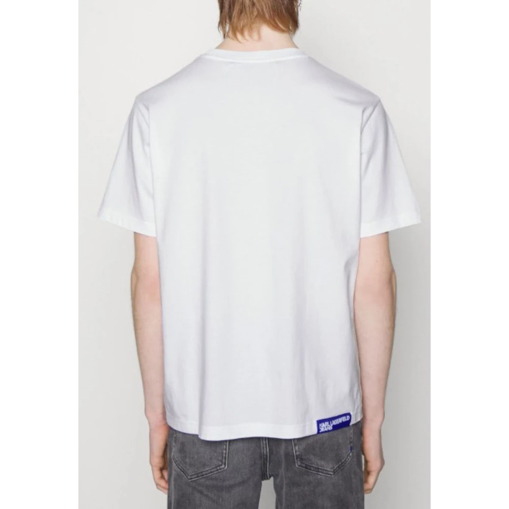 Karl Lagerfeld Heren Logo Tee Regular Fit White Heren