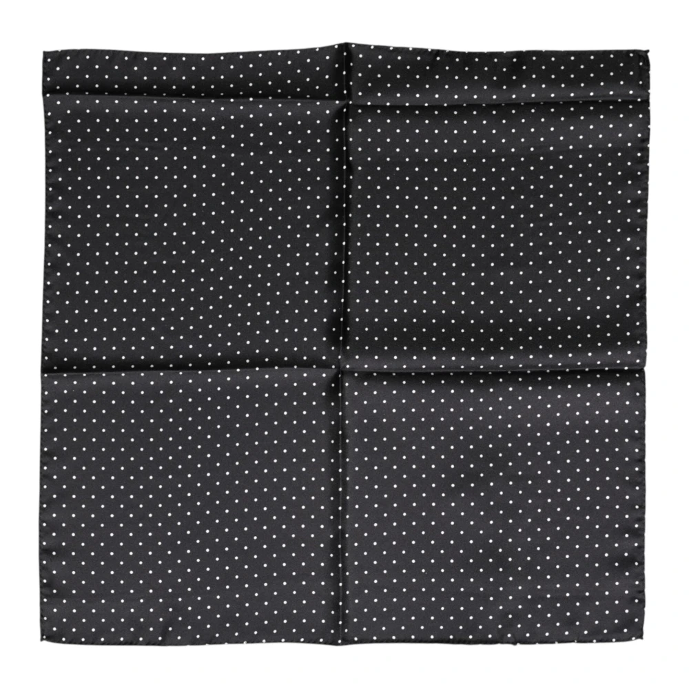 Dolce & Gabbana Men's Black Handkerchiefs, One Size, Square Foulard Scarf