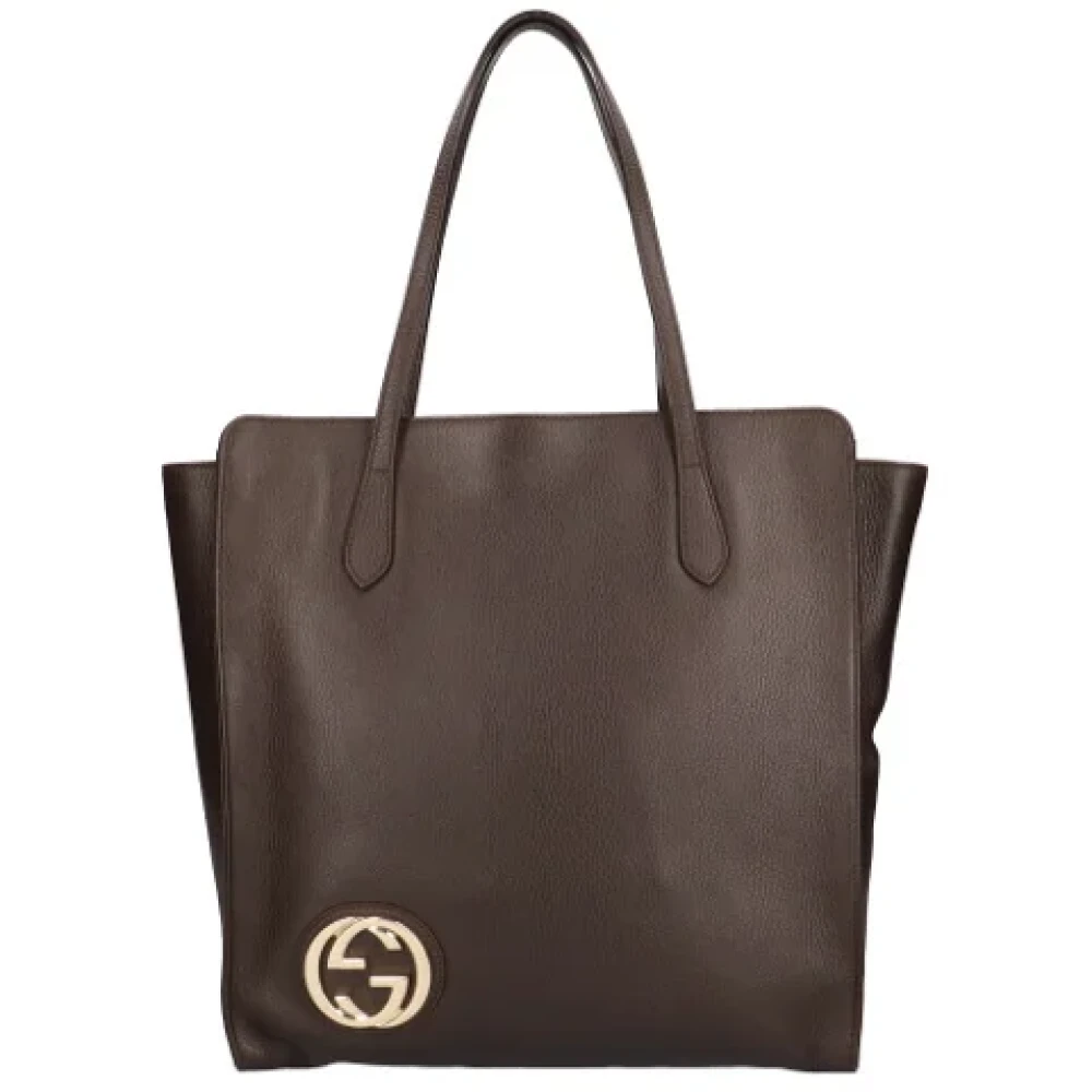 Gucci Vintage Pre-owned Leather totes Brown Dames