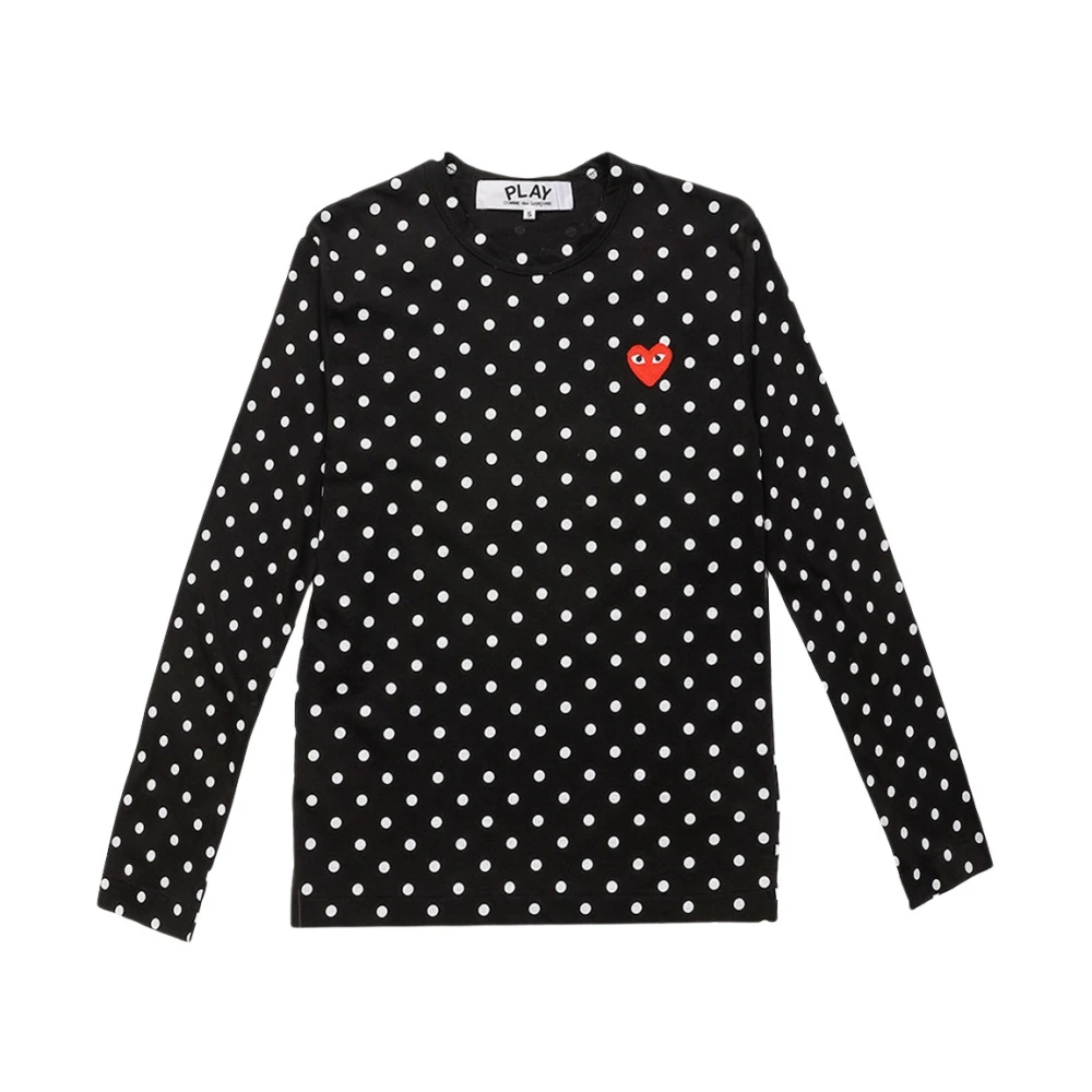 Comme des Garçons Play Polka Dot T-Shirt Zwart Wit Black Heren