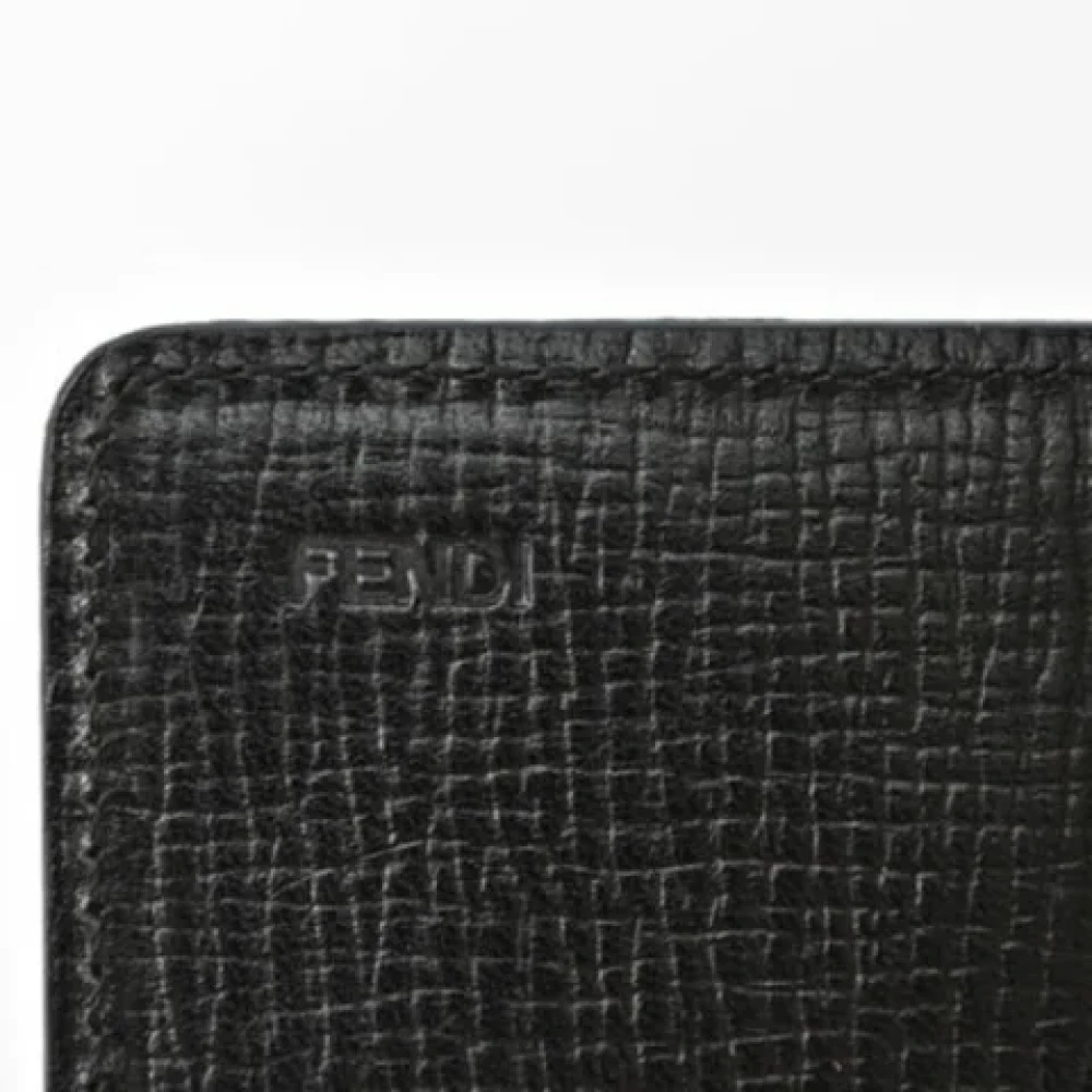 Fendi Vintage Pre-owned Cotton wallets Black Dames