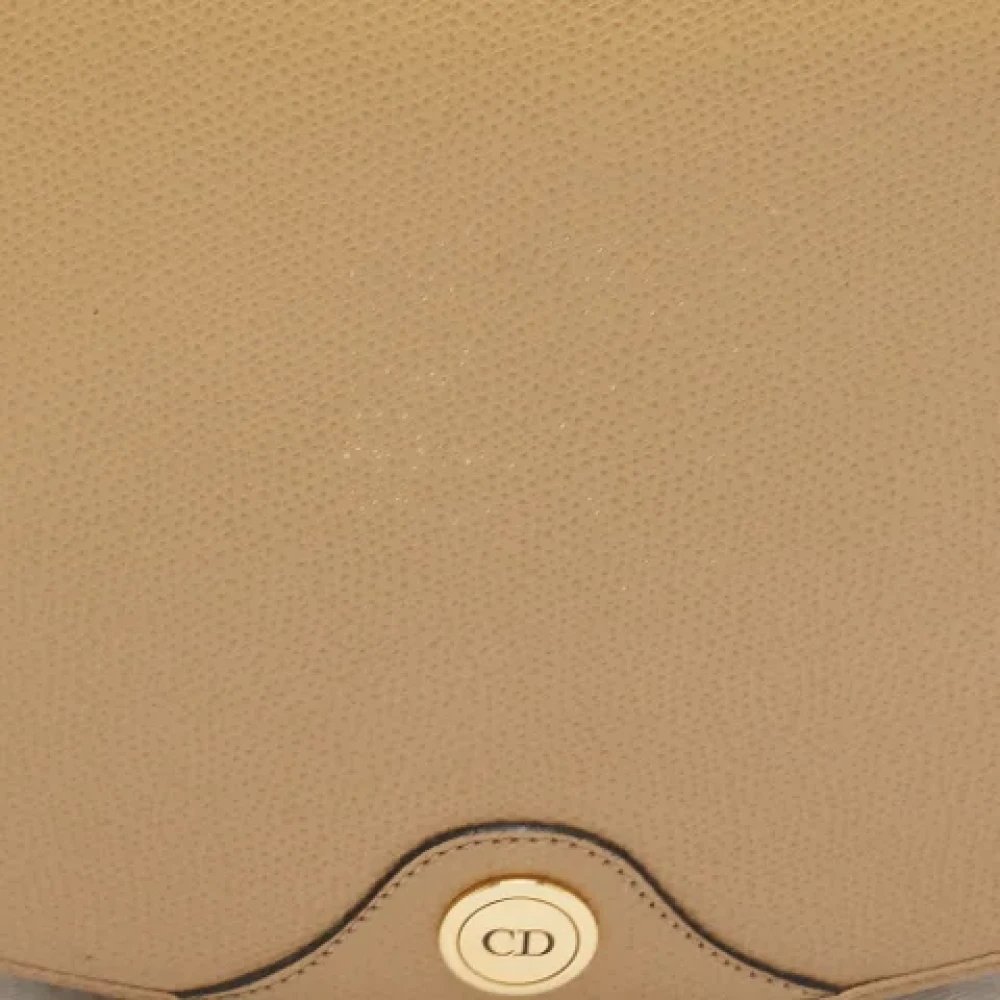 Dior Vintage Pre-owned Coated canvas shoulder-bags Beige Dames