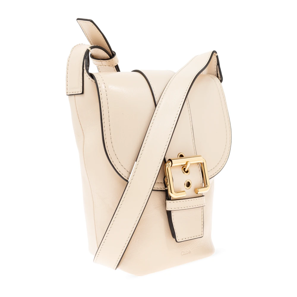 Chloé Schoudertas Camera Mini Beige Dames