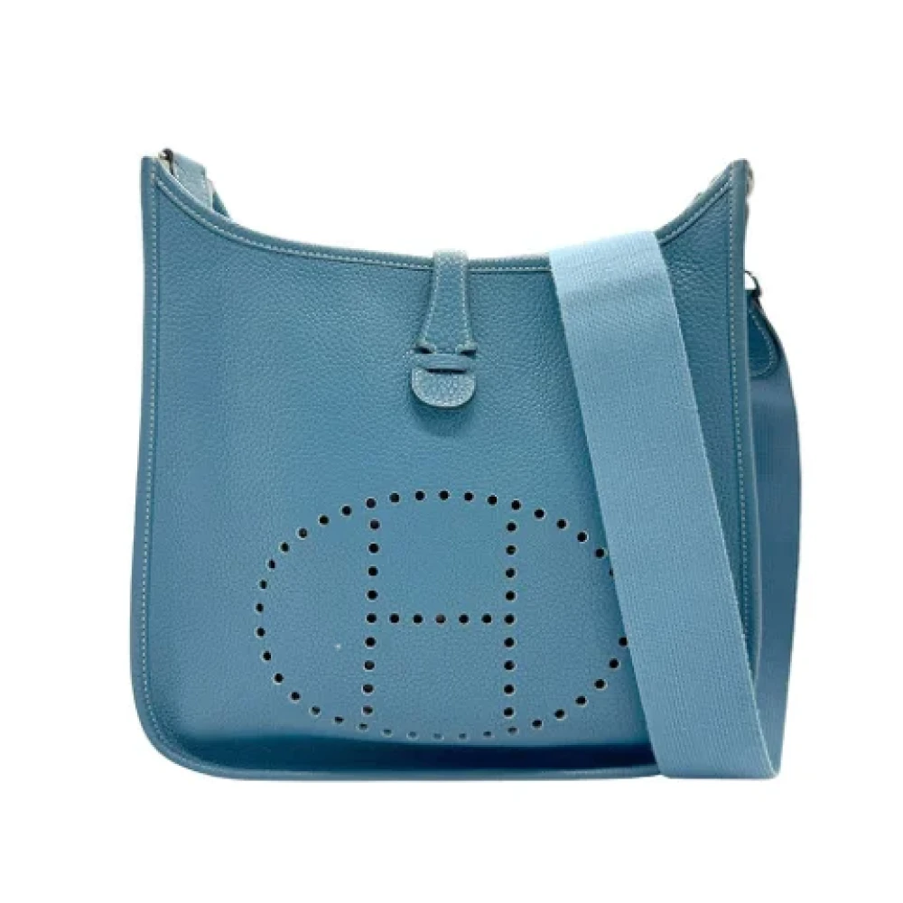 Hermès Vintage Pre-owned Leather shoulder-bags Blue Dames