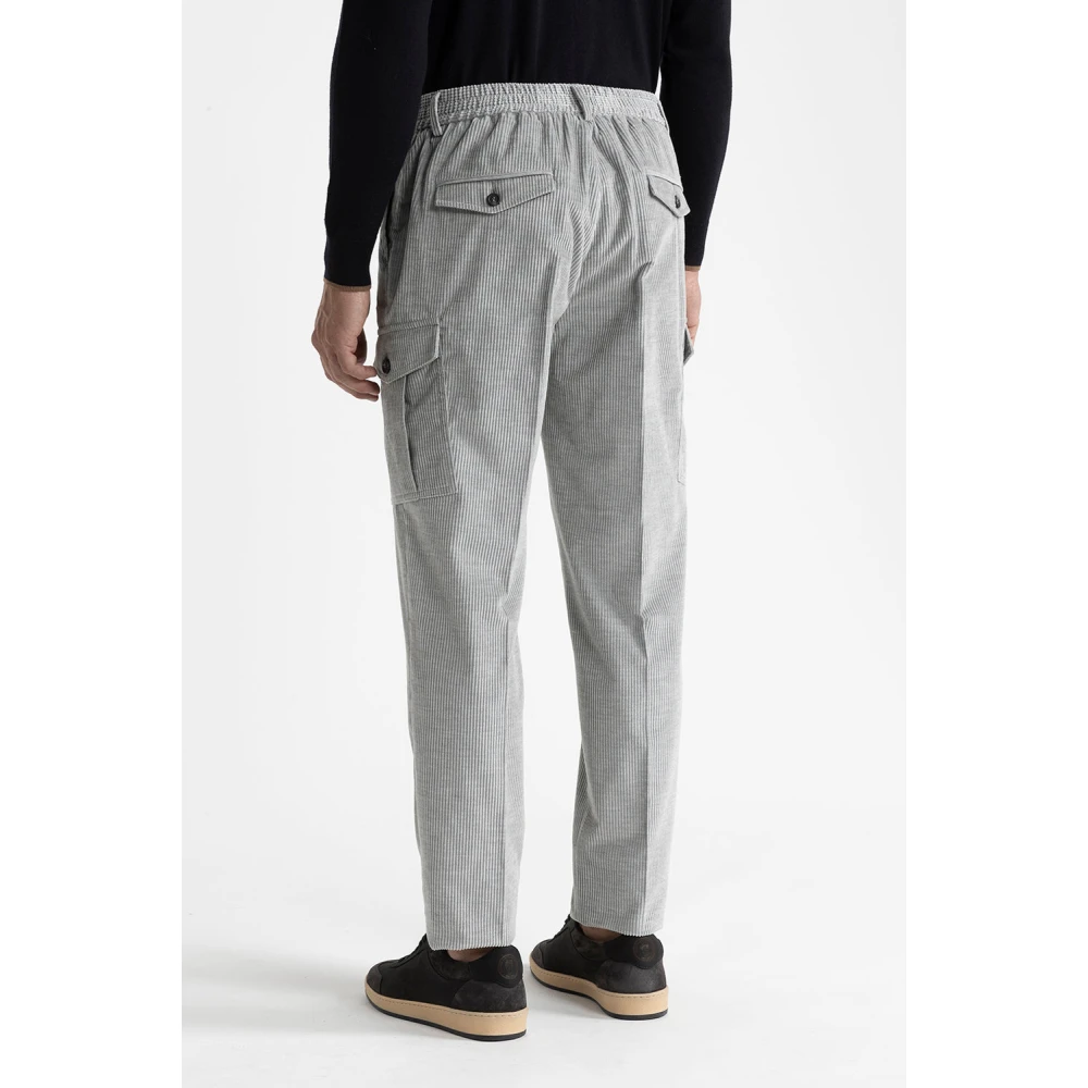 PESERICO Katoenen fluwelen chino broek Gray Heren