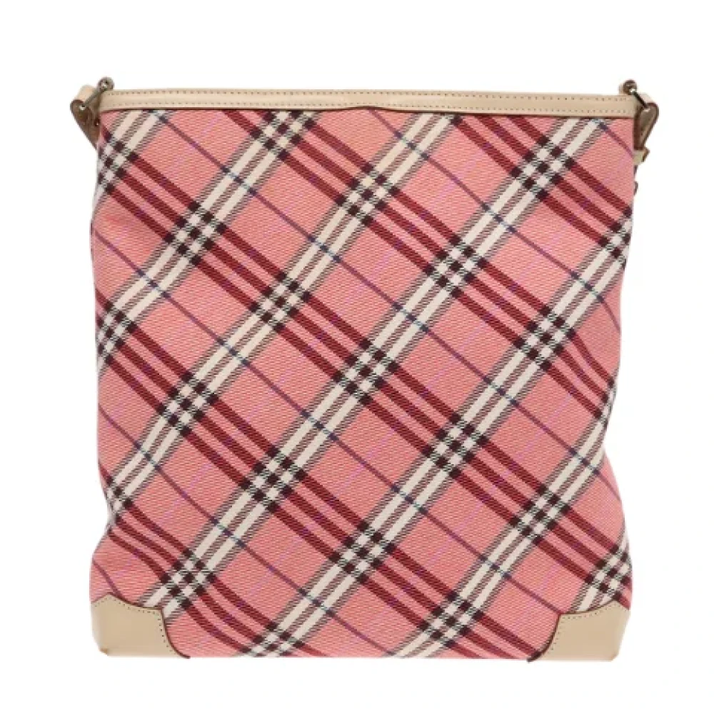 Burberry Vintage Pre-owned Canvas shoulder-bags Red Dames