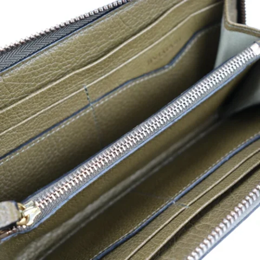 Bvlgari Vintage Pre-owned Leather wallets Green Dames