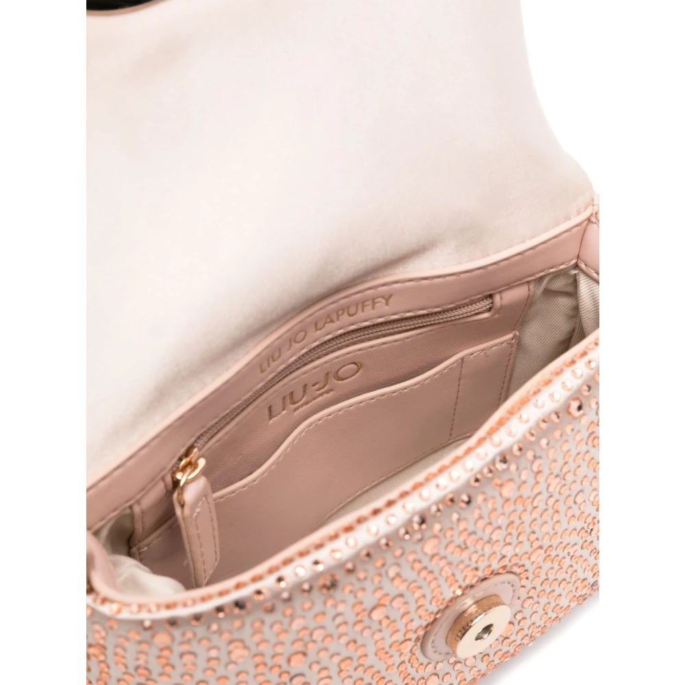 Liu Jo Blush Pink Foldover Chain-Link Tas Pink Dames