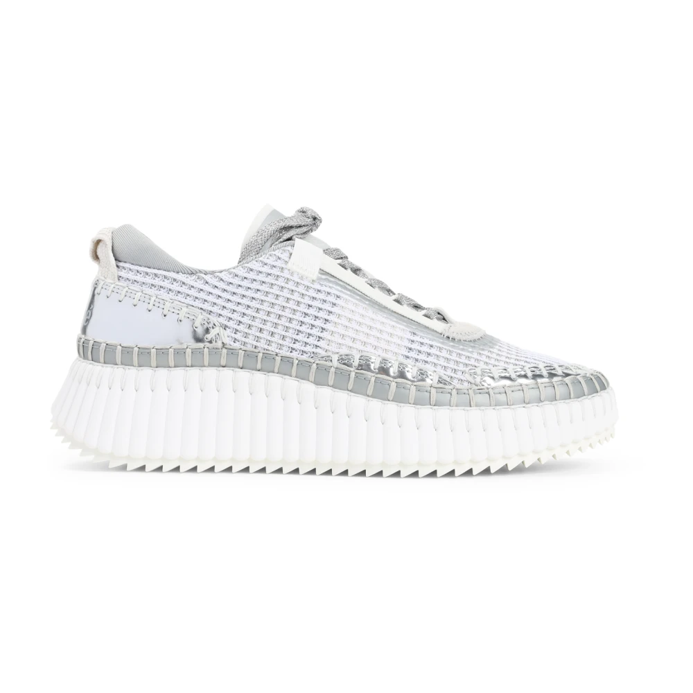 Chloe Donna Chloé Sneakers Nama Con Platform Effetto Metallizzato Argento Eu Taglia 40- Mytheresa - Immagine 3