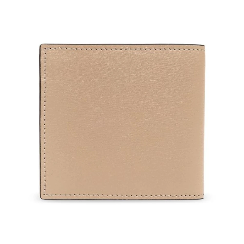 alexander mcqueen Graffiti Print Leren Bi-Fold Portemonnee Beige Heren