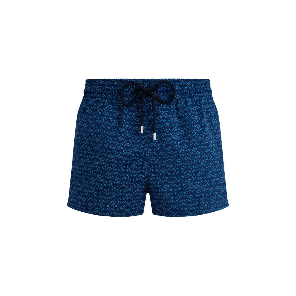 Bañador corto con estampado Fish Net para hombre - Vilebrequin - Modalova