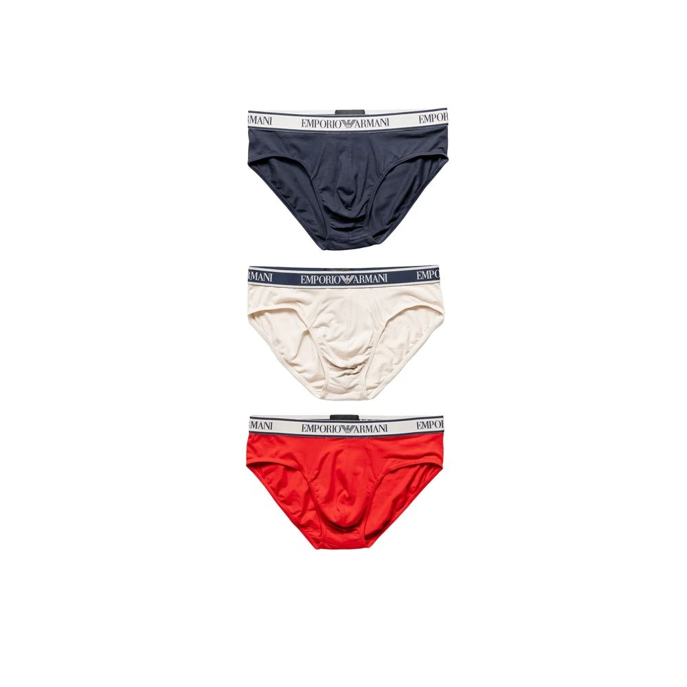 Emporio Armani Rode Katoenen Ondergoed Collectie Lente Zomer Multicolor Heren