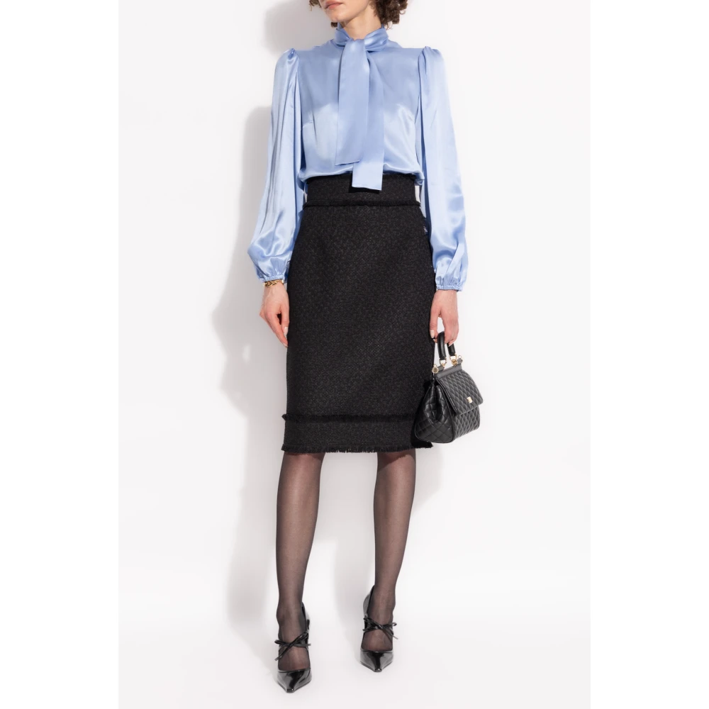 Dolce & Gabbana Rok met logo Black Dames