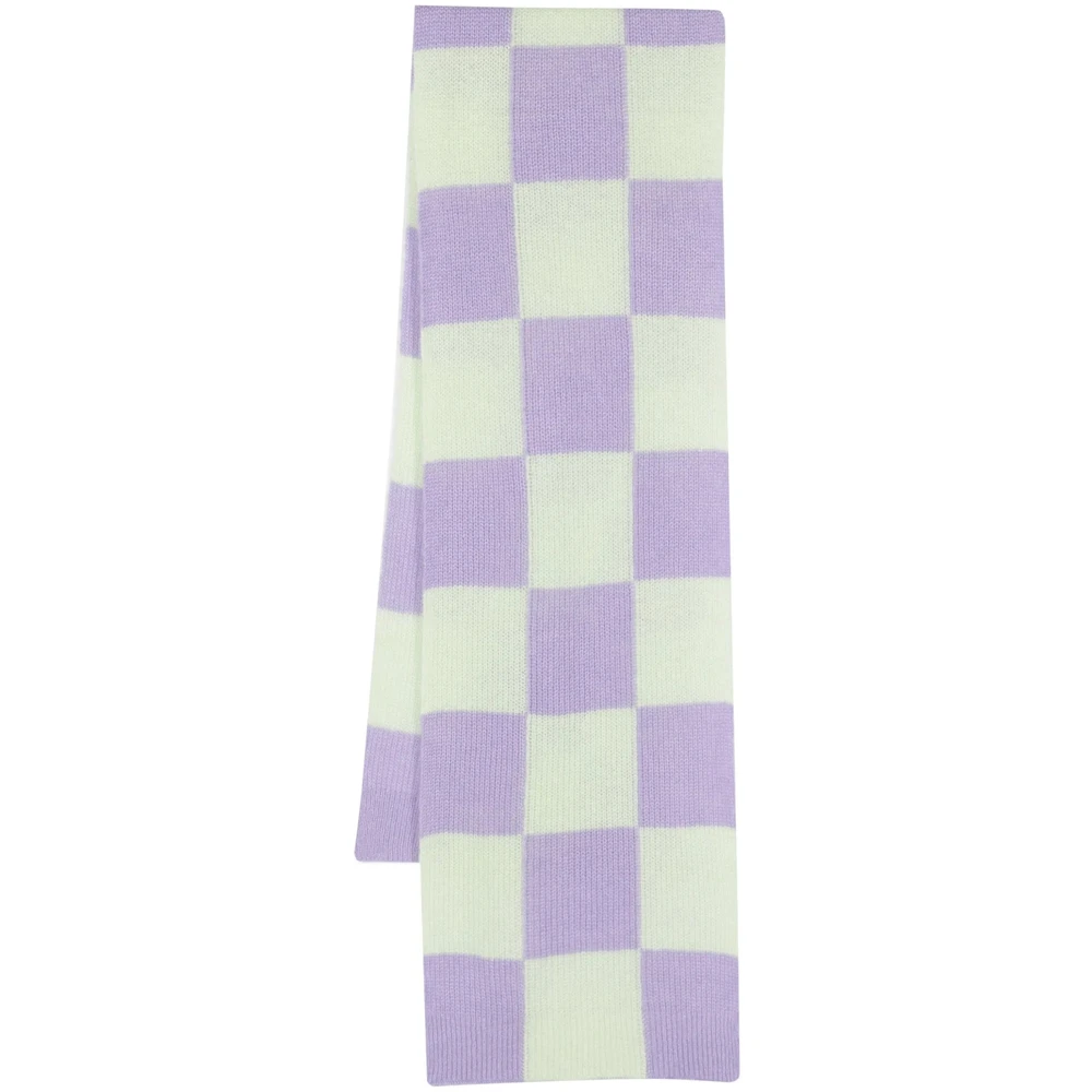 Stine Goya Lavendel Geruit Gebreid Sjaal Multicolor Dames