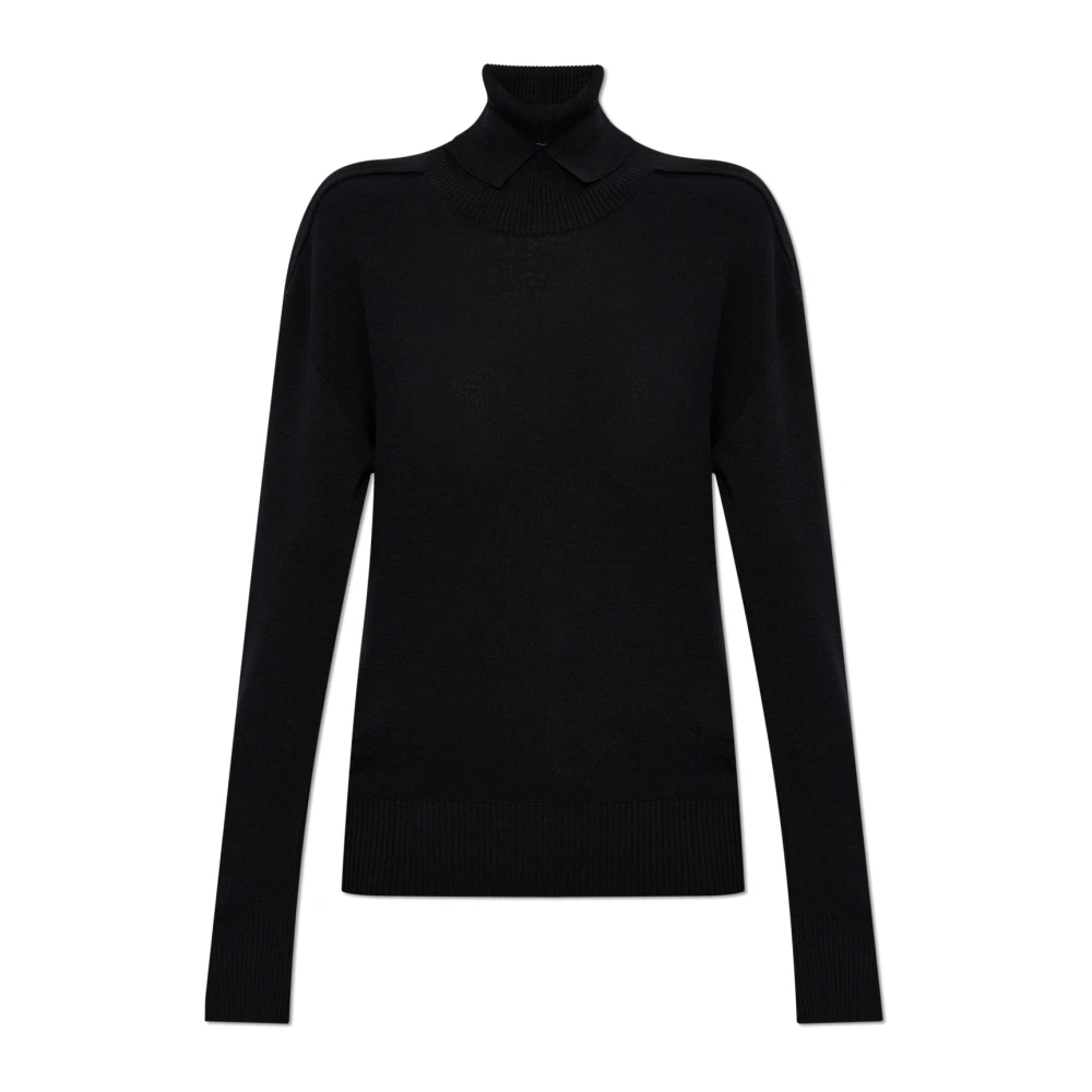 Burberry Women's Black Wool Turtleneck - Turtlenecks - S - Knitwear