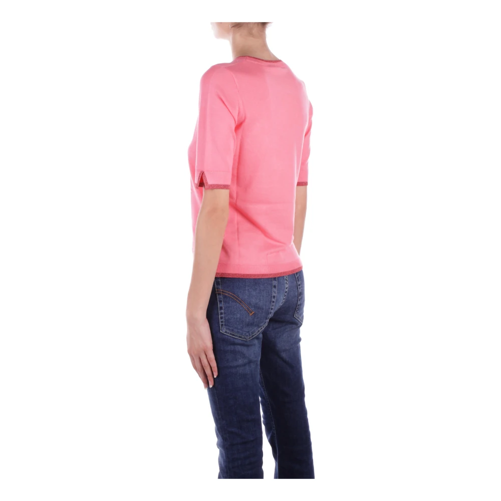 Liu Jo Fuchsia Sweater 1 Logo Side Pink Dames