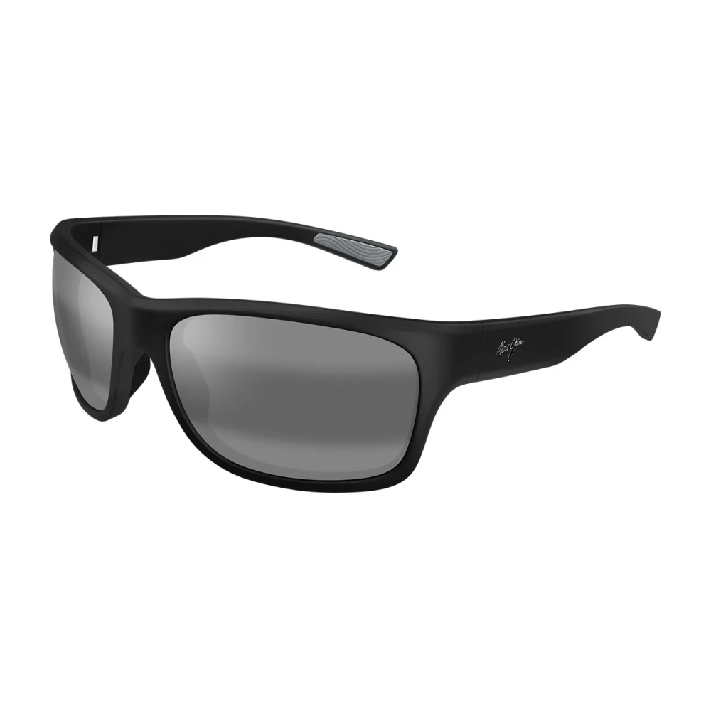 Maui Jim Unisex Black Sunglasses, 63 Mm, Polarized Sunglasses Matte Grey Lenses