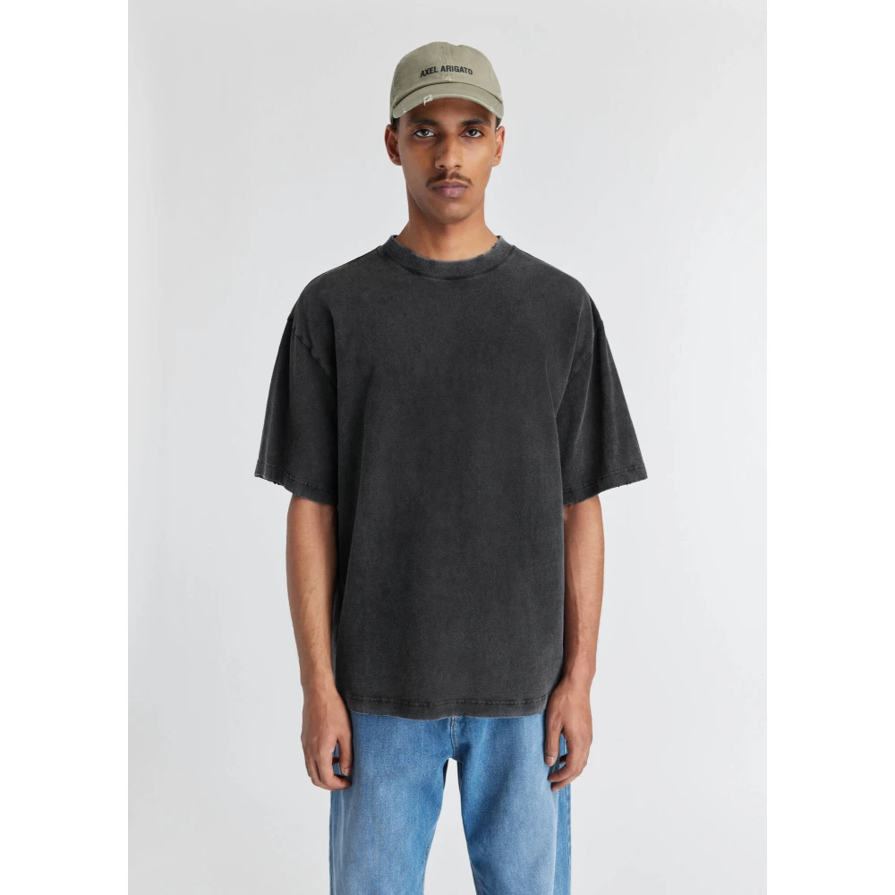Axel Arigato Optic Distressed T-shirt Black Heren
