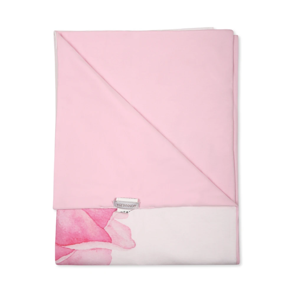 Monnalisa Wit Deken met Roze Print Multicolor Unisex