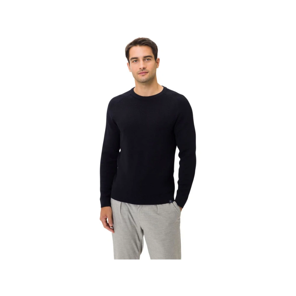 BRAX Sportieve Pullover Roy Feel Good Style Black Heren