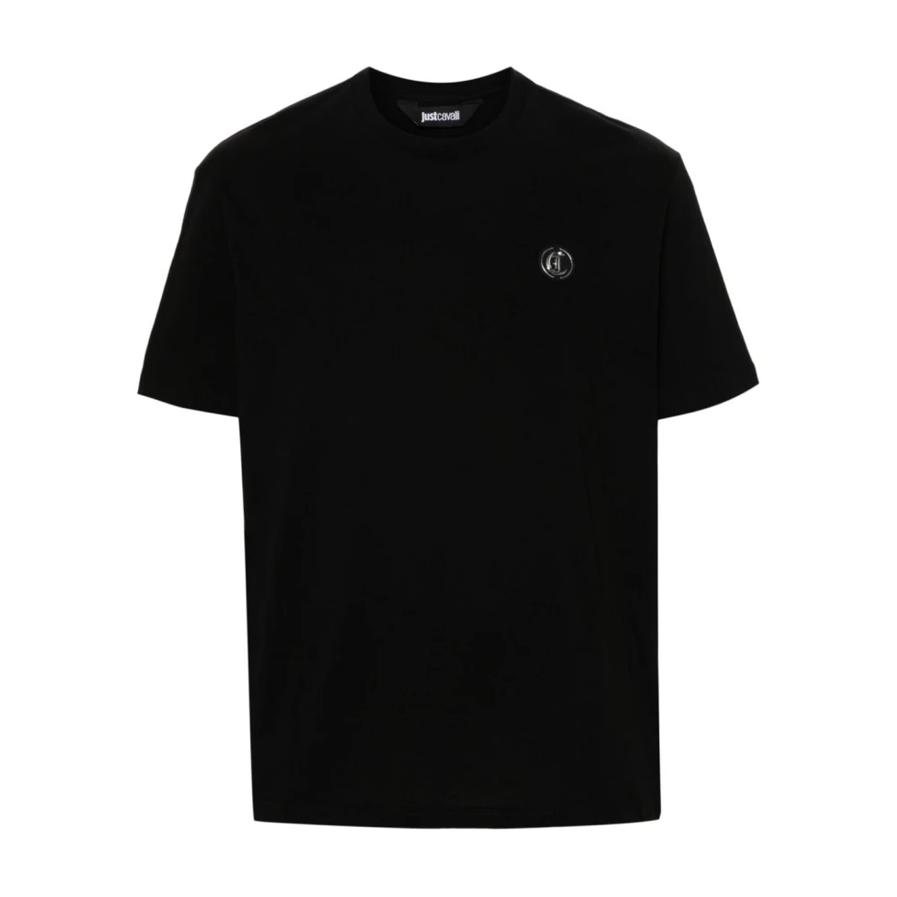 Roberto Cavalli Stijlvolle Zwarte T-shirts en Polos voor Mannen Black Heren