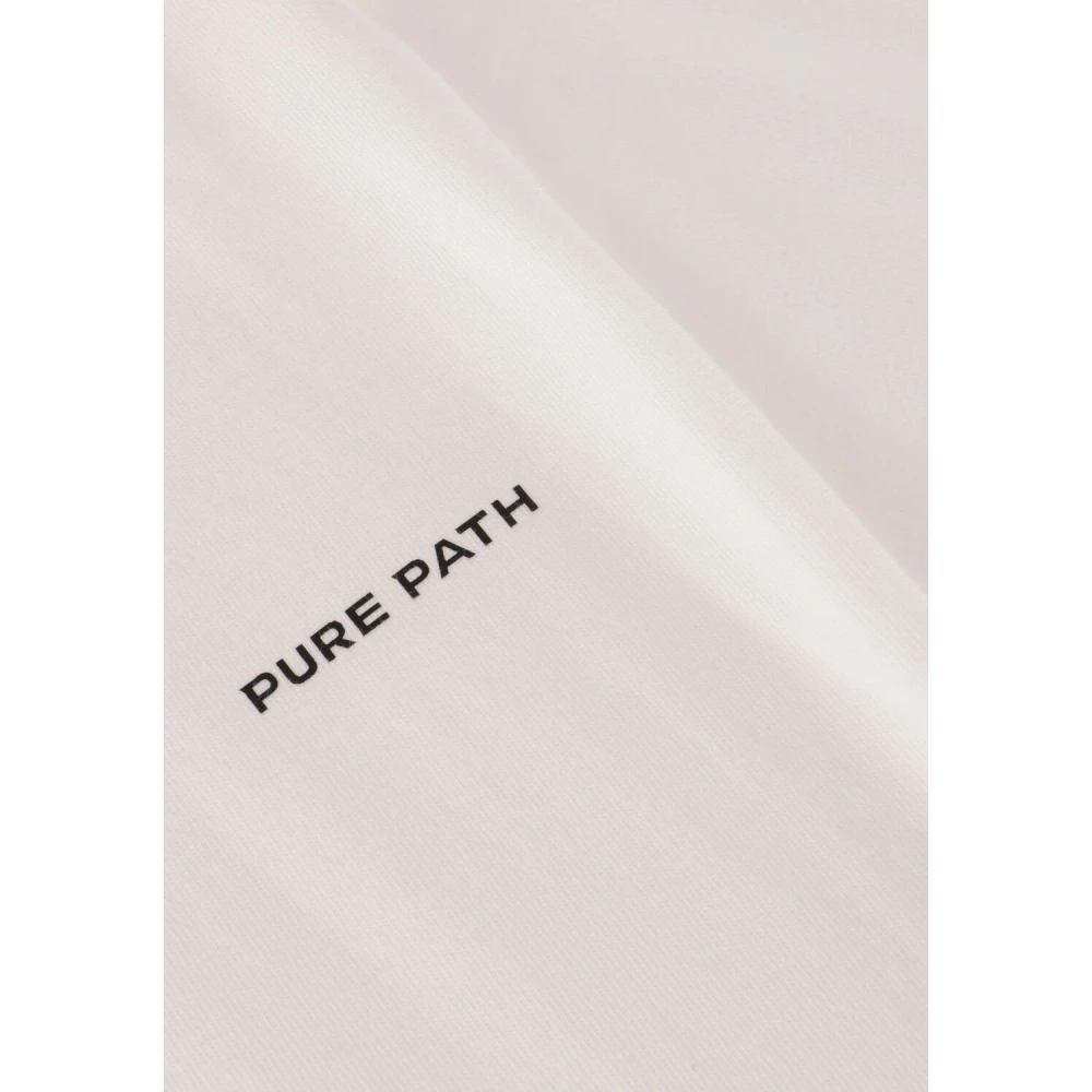 Pure Path Losse Fit Crewneck T-shirts White Heren