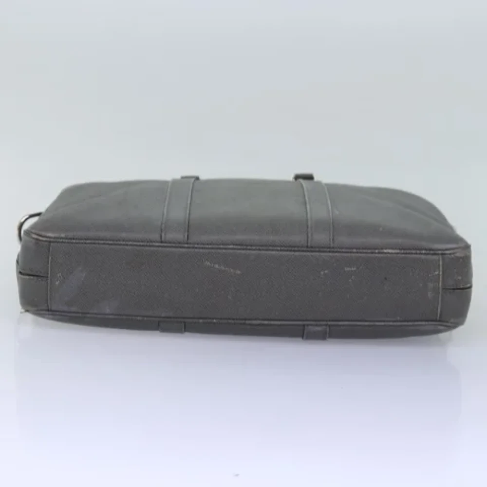 Louis Vuitton Vintage Pre-owned Leather briefcases Gray Dames