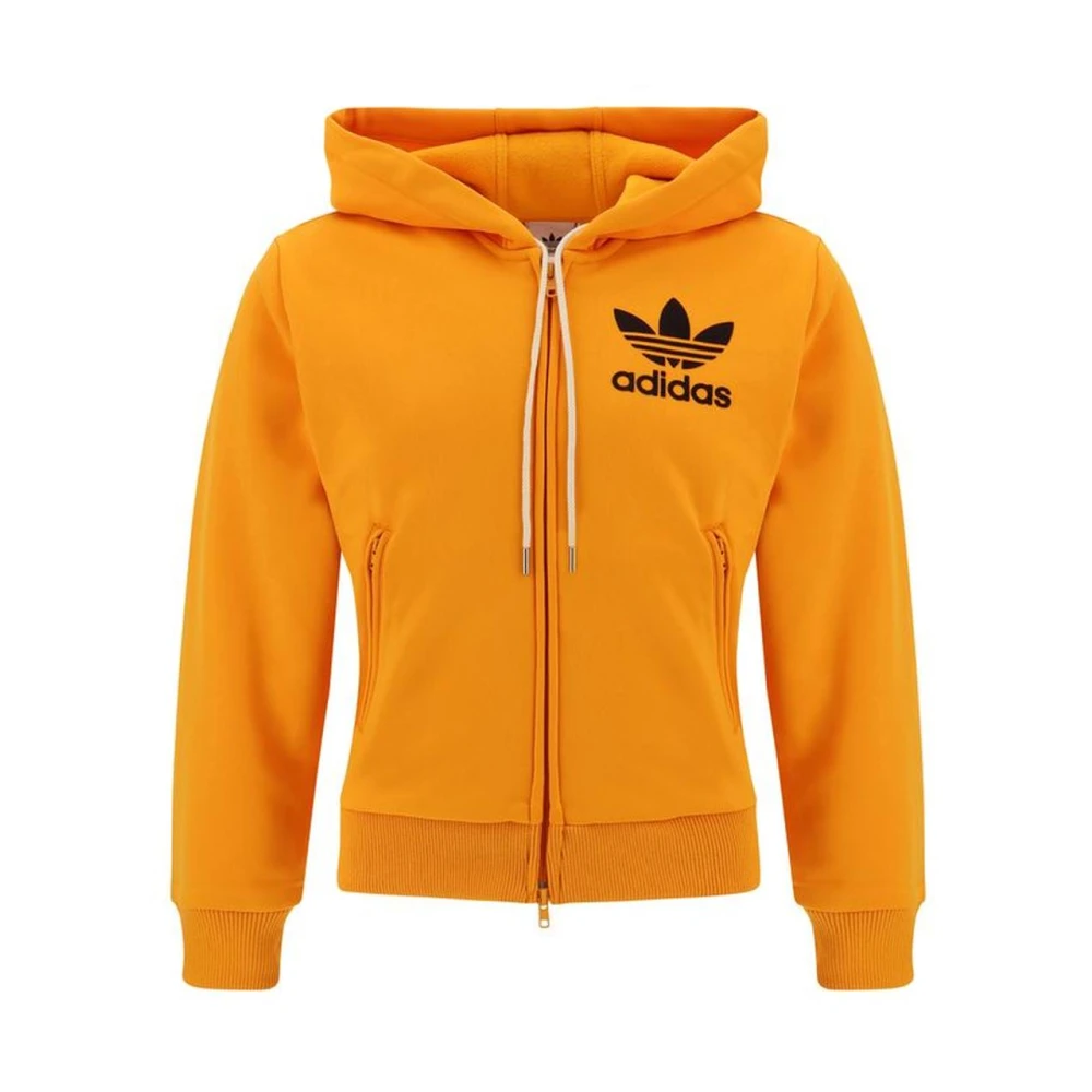 Adidas Hoodie met verstelbaar trekkoord en ritssluiting zakken Orange Heren