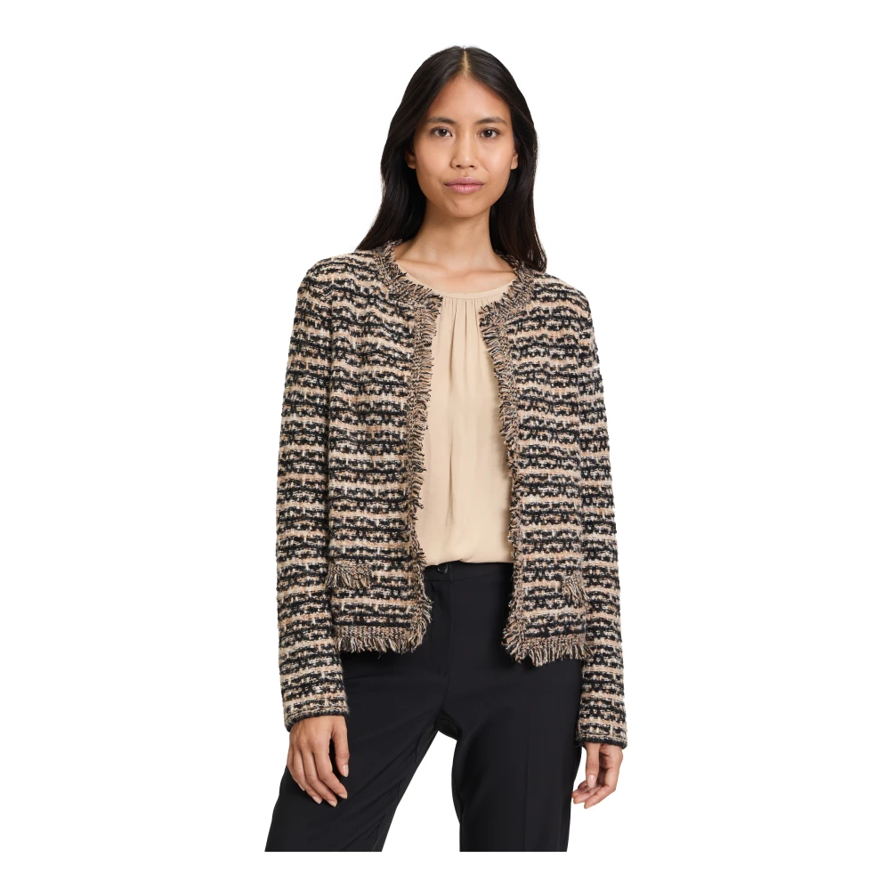 Betty Barclay Fringe Gebreide Vest Black Dames