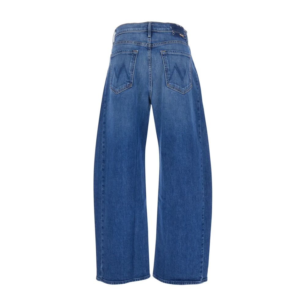 Mother Blauwe Denim Jeans met Logo Blue Dames