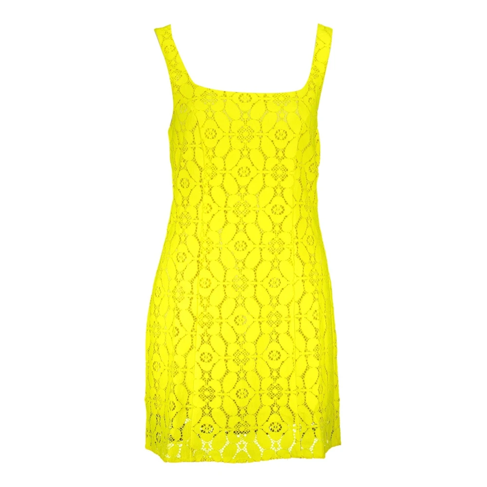 Desigual Women's Yellow Short Dresses,, Short Dress Square Neckline Extra Large