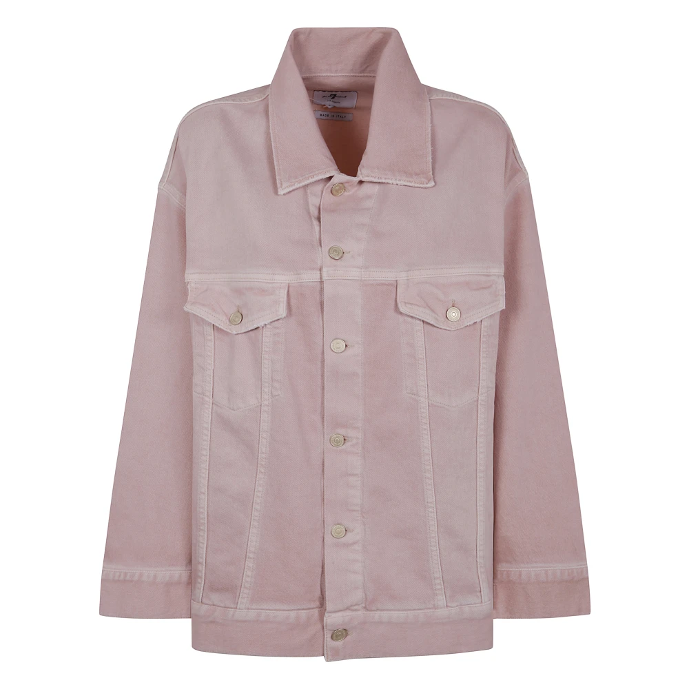 7 For All Mankind Lichtgewicht Jas Pink Dames
