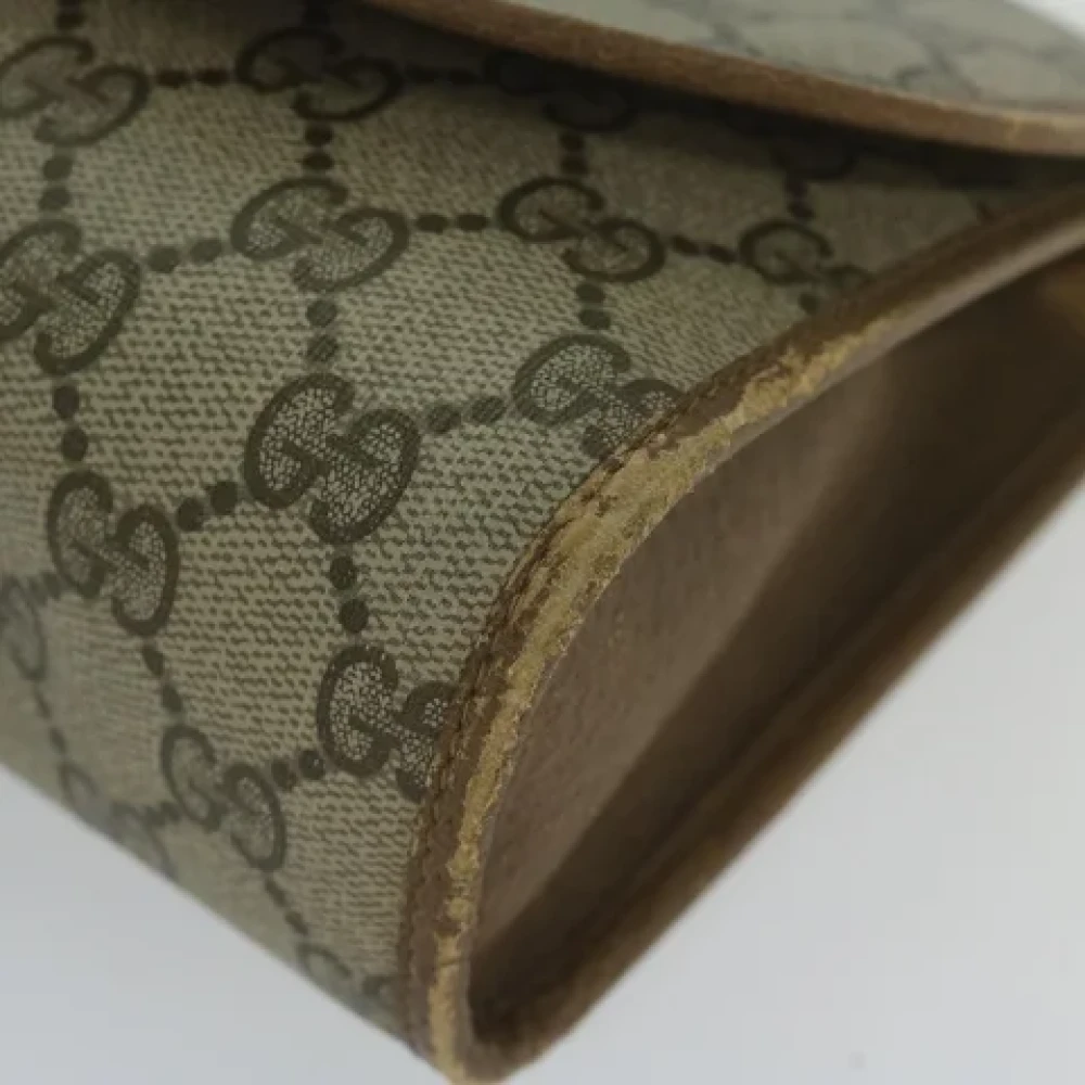Gucci Vintage Pre-owned Canvas clutches Beige Dames