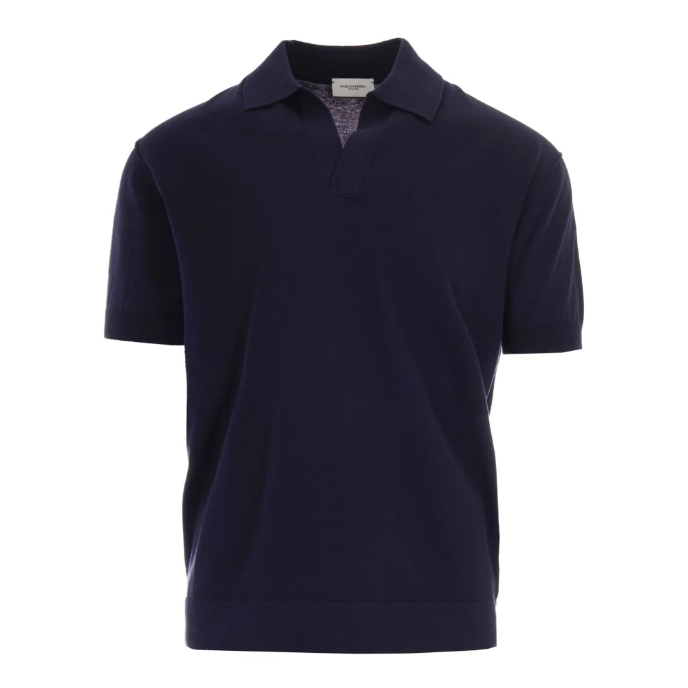 Paolo Pecora V-Neck Knitwear - Male - V-Neck Knitwear - Blue - L - Knitwear