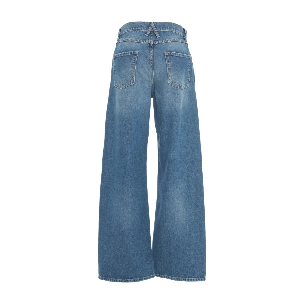 Cycle Blauwe Wijde Pijp Lage Taille Jeans Blue Dames