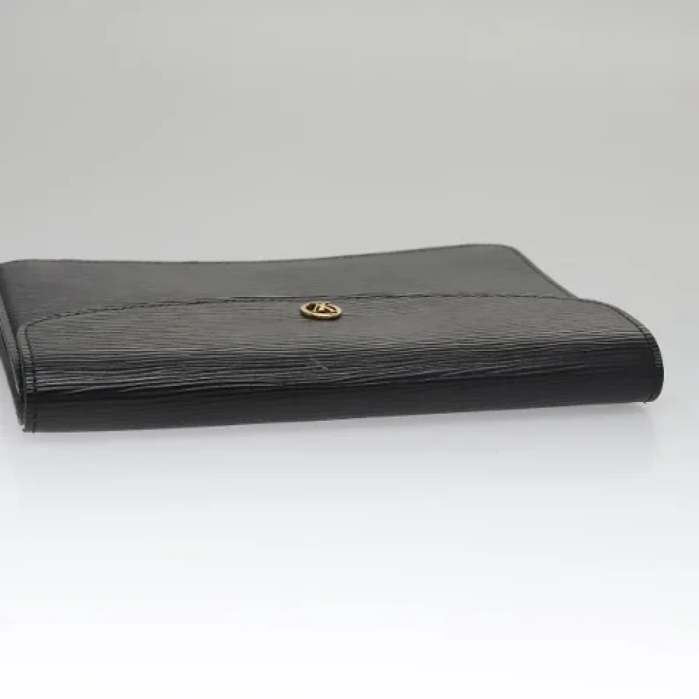 Louis Vuitton Vintage Pre-owned Leather clutches Black Dames