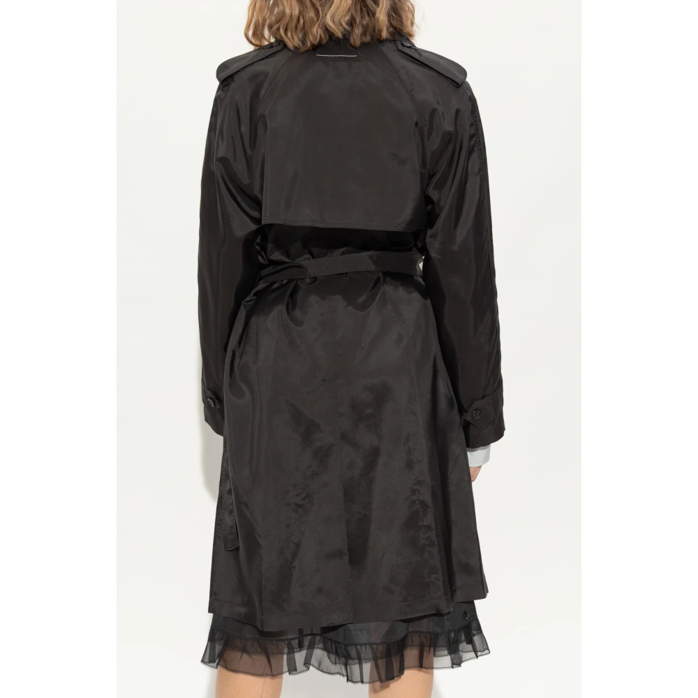 MM6 Maison Margiela Trenchcoat met zakken Black Dames