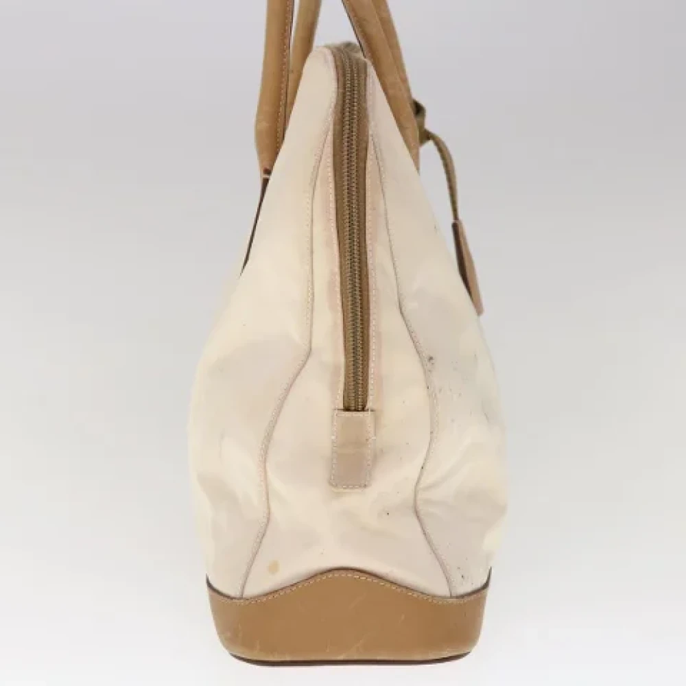 Prada Vintage Pre-owned Nylon prada-bags Beige Dames