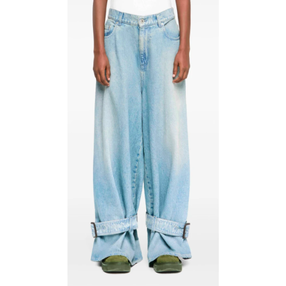 JW Anderson Lichtblauwe Jeans Met Gespen Blue Dames