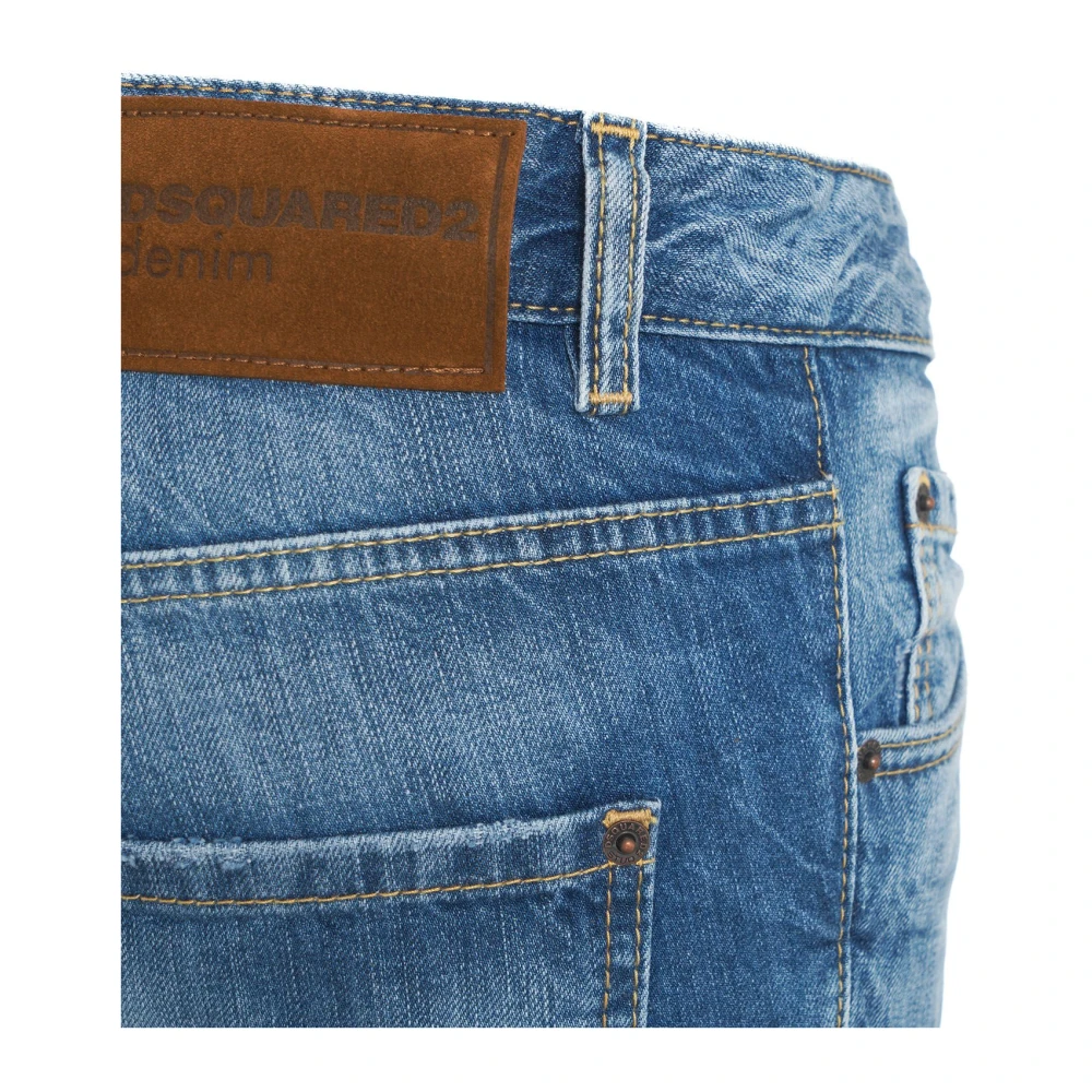 Dsquared2 Blauwe Smiley Zak Jeans Aw24 Blue Dames