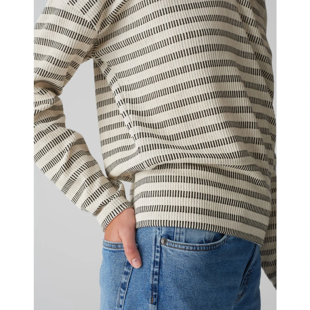 Opus Casual Gestreepte Sweater Beige Dames