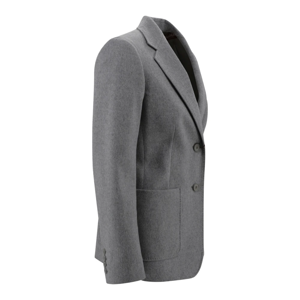 Max Mara Studio Klassieke Wollen Jas Grijs Gray Dames