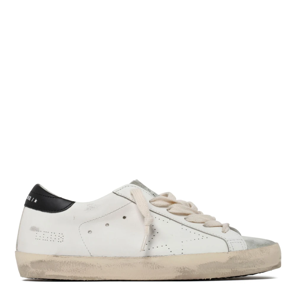 Golden Goose Women's White Sneakers, 3 Uk, Super Star Calf Suede Trainers